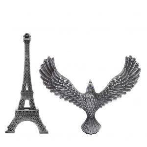 Tour Eiffel avec oiseau en equilibre, modele en metal, monument de renommee mondiale, modele de batiment, decoration d'interieur - Neuf
