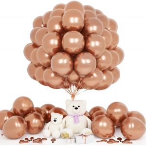 Ballons Métal Or Rose,50Pièces 12Pouces Métal Or Rose Ballon Arche Guirlande Homme Femme Anniversaire Mariage Proposition Valentin Douche Nuptiale Diplôme Retraite Retraite Fiançailles Déco - Neuf