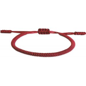 Kal-Bracelet Tib&eacute;tain Tiss&eacute; &Agrave; La Main, R&eacute;glable De 15 &Agrave; 24 Cm, Pour Homme Et Femme, Noeud Bouddhiste Traditionnel | Amulettes De Chance Et De Protection | Bracelets En Fil Rouge | Bracelet Fil - Neuf