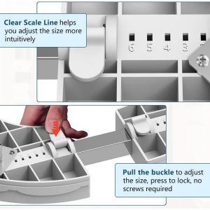 KALANKA-Panier à plantes avec roulettes réglables de 38.1 à 50.8 cm, support robuste pour plantes à roulettes de 200 kg, pour intérieur et extérieur,Plateau à rouleaux,Blanc - Neuf