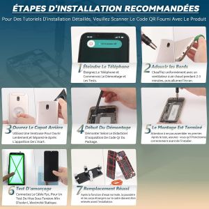 CAUC-&Eacute;cran Tactile LCD Compatible avec Samsung Galaxy A25 5G De Remplacement LCD Tactile Vitre pour Samsung Galaxy A25 A256B avec Kit D'outils de R&eacute;paration(6.5"",Noir avec Cadre) - Neuf