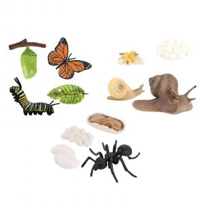3 Ensembles Fourmi Papillon Escargot Simulation Figurines Animales Processus De Croissance Jeu Jeu - Neuf