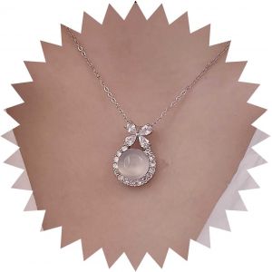 Kal-Collier Ras Du Cou En Pierre De Lune Collier Floral En Cz Collier De Pierre De Lune Chaîne Collier Ras Du Cou En Cristal Collier De Fleurs Collier Papillon En Cz Bijoux Pour Femmes - Neuf