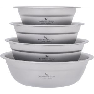 Ulteronixshop-Ensemble D'assiettes De Camping En Titane Ultra L&eacute;g&egrave;res Et Empilables Pour La Cuisine - Neuf