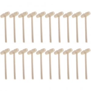 20 Pcs Jouets Éducatifs Enfants Non Peint Marteau Marteau Jouets Marteau Jouet Éducatif Homard Maillet Bois Marteau - Neuf