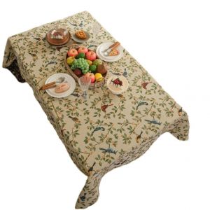 (140*140cm) Nappe Carrée Française, Nappe De Table À Manger Rétro Romantique Nappe De Table Basse Nappe Rectangulaire Jacquard Nappe En Fibre De Polyester (Polyester), Nappe Robuste Et Durable - Neuf