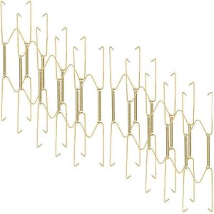 MEVRONISSHOP-10 Pièces Cintre Assiette Mural pour la Décoration de la Maison et Le Rangemen avec 10 Crochets Muraux - Neuf