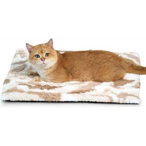 Tapis Chauffant Chat Chien, Coussin Auto-Chauffant Chat, Tapis Chauffant Auto-Chauffant Couverture Thermique, 60 &times; 45cm, Marron - Neuf