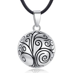 Arbre De Vie Collier Bola De Groessesse,Collier Musique Souhaitant Carillon Bell Pendentif Pour Les Femmes Dames Noël Cadeau Bijoux,114cm & 76cm - Neuf