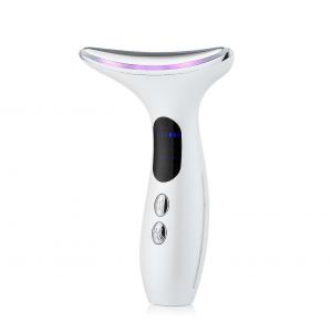 Appareil De Massage Facial Anti-Rides Portable Pour Raffermir Et Tonifier La Peau. Chaleur &Agrave; 45 &deg;C Et 4 Modes De Massage Pour Un Effet Liftant Et Raffermissant Du Cou. Blanc. - Neuf