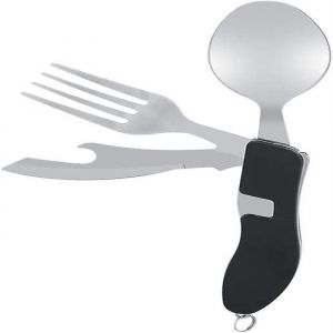 Ensemble D'ustensiles De Camping Portables 4 En 1 En Acier Inoxydable : Vaisselle Compacte, L&eacute;g&egrave;re Et &Eacute;cologique Pour Les Aventures En Plein Air. - Neuf