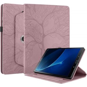 LORANKA-Coque pour Samsung Galaxy Tab A6 2016 10.1 Support Rotatif &agrave; 360 Degr&eacute;s &Eacute;tui Samsung Tab A 10.1 2016 PU Cuir Housse de Protection avec Porte-Crayons Galaxy Tab A6 SM-T580/SM-T585 Rose Gold - Neuf