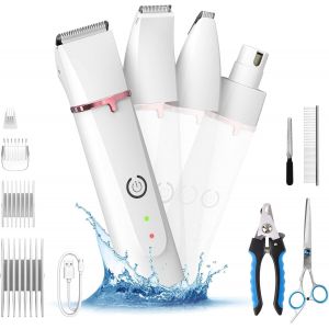 Tondeuse &Agrave; Pattes, 4 In 1 Tondeuse Chien Professionnelle, Tondeuses &Eacute;lectriques Pour Chiens Et Chats, Tondeuse Pour Chien Professionnelle Pour Chiens Chats Pattes, Visage, Corps (4 In 1 Kit) - Neuf