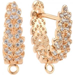 Kal-1 Boîte De 5 Paires De Créoles En Oxyde De Zirconium En Laiton Plaqué Or 18 Carats À Levier Pour Femmes Cadeaux Fabrication De Bijoux - Neuf