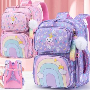 KALEC-Sac À Dos Mignon Pour Élèves Du Primaire,Élégant,Portable,Polyvalent,Respirant,Pour Livres D'Âge Préscolaire,Cadeau Pour La Rentrée Scolaire Pour Filles,Purple S - Neuf