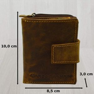 Portefeuille Petit Mais Compact Pour Femme Avec Fermeture À Glissière,Marron,Moderne - Neuf