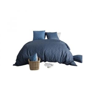 Housse Couette + 2 Taies 220 X 240 Cm Geometrique Azura - Neuf