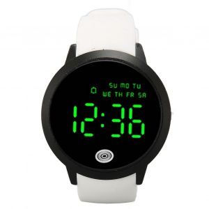 Montre Numérique Pour Hommes : Écran Couleur Rond, Alarme Élégante Ultra-Mince Rétroéclairée Étanche En Coque Noire - Neuf