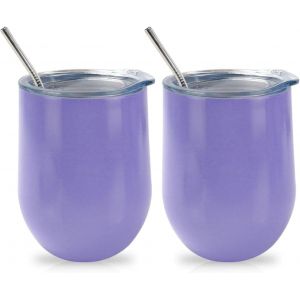 350ml Verres À Vin En Acier Inoxydable,Isolation Sous Vide Double Couche Mug,Sans Bpa,Tasses À Café S,Adaptées Aux Pique Niques,Au Camping,Aux Voyages.[A42] - Neuf