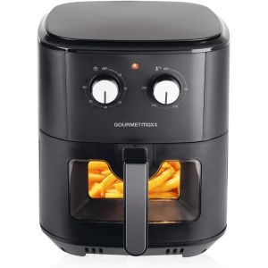 Friteuse À Air Chaud 6,2 L (1500 W) | Airfryer Avec Arrêt Automatique Pour Des Résultats Précis | Préparation En Douceur Sans Huile | Idéal Pour Les Frites, Chickenwings [Noir] - Neuf