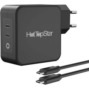 Chenquansarl-Chargeur Usb C 100w Avec Gan Tech, Chargeur Mural Pd 3.0 100w Chargeur Rapide 2 Ports Compatible Pour Macbook Air Pro Ipad Pro Dell Xps 15,Google Pixel,Galaxy S23/S22/S21,Steam Deck - Neuf