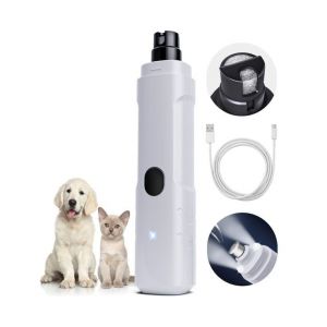 Lime &Agrave; Ongles Pour Chien Indolore &iquest; Tondeuse &Eacute;lectrique &Agrave; 2 Vitesses Avec Lumi&egrave;res Led Pour Un Toilettage S&ucirc;r Et Silencieux - Neuf