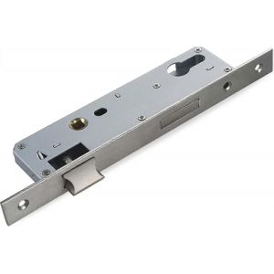 Serrure à mortaise DIN 85/20 mm pour cadre tubulaire et portes cylindriques profilées,serrure intérieure universelle gauche/droite avec vis - Neuf