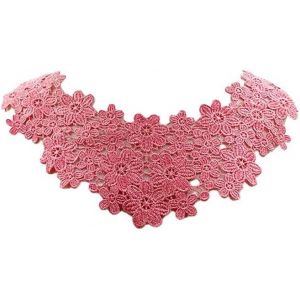 Kal-Col En Dentelle Brod&eacute;e Col En Dentelle Appliqu&eacute; Fleur Dentelle Patchs Broderie Amovible Encolure En Dentelle Col &Eacute;l&eacute;gant Insert De Col Femme Col Pour Couture P&ecirc;che Taille Unique - Neuf