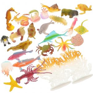 Figurines d'animaux marins, jouets éducatifs pour enfants, couleurs assorties, 26 pièces - Neuf