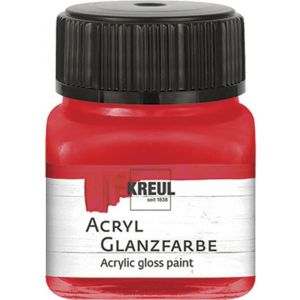 Peinture, 20 Ml Verre Rouge, Peinture Acrylique Brillante Et Lisse Pour Peindre Et Bricoler, À Base D'eau, Résistante À La Salive, Séchage Rapide Et Opaque, Red, Set De 20 Pièces - Neuf