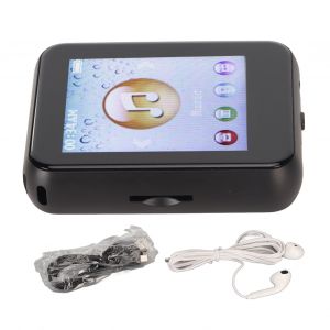 Lecteur MP3 Bluetooth HiFi sans perte, ecran tactile 1,8 pouces, prise en charge de l'enregistrement, lecteur MP3 8 Go avec haut-parleur, livre electronique, noir - Neuf