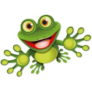 KAL-Autocollant Drôle De Grenouille I 25 Cm I Pour Valise Salle De Bain Paroi De Douche Poubelle Porte Camping-Car En Tant Qu'Autocollant Pour Voiture I Amusant Cool Résistant Aux Intempéries I Kfz33 - Neuf