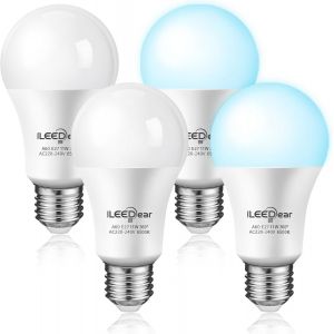 Yemaesre-Ampoule Led Crepusculaire E27 11w, Ampoules Led À Capteur Crépusculaire, Blanc Froid 6500k, Pour Extérieur Auto On/Off Ampoule, Non Détecteur De Mouvement, Lot De 4 - Neuf