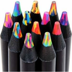 Kalanka-12 Crayons Arc En Ciel,Crayon Multicolore De 12 Couleurs,Crayon De Couleur Gras Pré-Taillé,Crayon De Couleurs Multicolore Pour Coloriage Dessin - Neuf