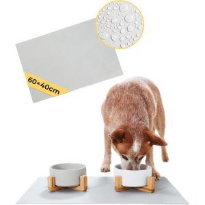 Tapis Pour Gamelle Chien Et Chat I 60x40cm I Imperméable I Tapis En Silicone I Tapis Pour Gamelle Chat I Tapis D¿Alimentation | Cat Water Mat | Tapis Gamelle Chien - Neuf