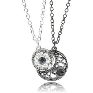 Couples Assorti Collier Projection Magn&eacute;tique Pendentif Collier Je T'aime Cadeaux - Neuf