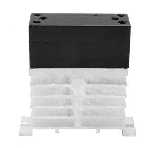 Relais statique SSR 3 &agrave; 32 V CC &agrave; 5 &agrave; 220 V CC avec dissipateur thermique pour la maison - Neuf