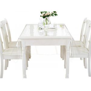 Protection De Table Transparente En Pvc 140 X 60 Cm Pour Table &Agrave; Manger, R&eacute;sistante &Agrave; L'huile, Facile &Agrave; Nettoyer, Durable Et Polyvalente. - Neuf
