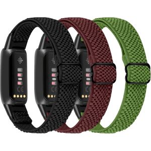 Bande &Eacute;lastique En Nylon Compatible Avec Fitbit Luxe/Fitbit Luxe Special Edition, Sangle De Rechange Extensible En Nylon Respirant Pour Fitbit Luxe Pour Homme Femme - Neuf