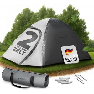 Letnerny-Tente De Camping Pour 2 Et 4 Personnes, Double Paroi Avec Protection Anti-Moustiques, Montage Rapide, Imperméable, Coupe-Vent Et Respirante, Légère, Pliable Avec Sac De Transport, Idéale Pou - Neuf