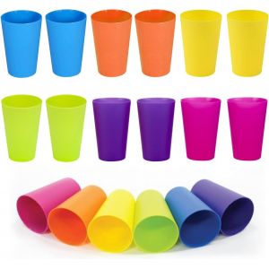 Mevronisshop-24 Pi&egrave;ces 250ml Verres Plastiques R&eacute;utilisables, Verre Plastique Reutilisables Convient Pour Rince Bouche Tasses Jus Chopes Bi&egrave;re Tasses - Neuf