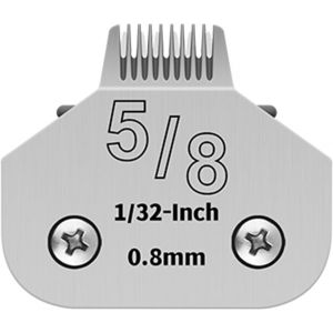 Lames En Acier Inoxydable D&eacute;tachables Pour Le Toilettage De Chiens De Compagnie, Compatibles Avec Andis Taille 5/8 Longueur De Coupe 1/32 Pouces(0,8 Mm), Compatibles Avec Oster A5/Heiniger/Moser - Neuf