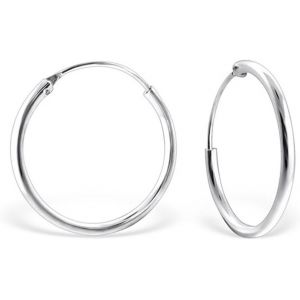 Kal-® Boucle D'oreille Argent - Creoles - Boucles D'oreilles Femme Creole - Anneau Oreille Homme - Creole Homme - Bijoux Creole - Créoles Argent 925 - Épaisseur 2 Mm - Diamètre 10 À 80 Mm - Neuf