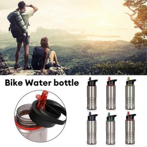 Bouteille D'eau De Sport 800ml Avec Paille Sports De Plein Air Gym Bouteilles D'eau Coupe D'eau Drinkware Cyclisme V&eacute;lo Bouteille Creative Shaker - Neuf
