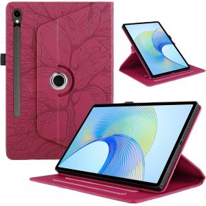 Coque Tablette Pour Samsung Galaxy Tab S9 Fe 10.9"" 2023 Pu Cuir 360°Rotatif Multi-Angle Stand Flip Cover Arbre Rotating Étui Housse Pour Samsung Galaxy Tab S9 Fe 10.9"", Rouge - Neuf
