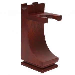 Brosse En Bois Rasoirs Drip Stand Stable Vin Rouge Rasage Support Avec Base Antid&eacute;rapante - Neuf