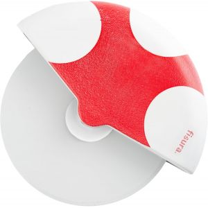 KALANKA-FISURA - Coupe-pizza ""champignon"" original. Coupeur de pizza avec une roue amusante. Couteau à pizza en acier inoxydable et ABS. Mesures : 7,5 x 5,5 centimètres. - Neuf