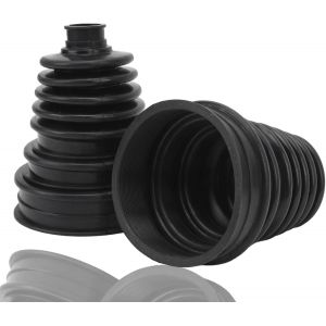 MEVRONISSHOP-soufflet de cardan, Soufflet de cardan universel, 2 pi&egrave;ces, avec 4 colliers de serrage en acier inoxydable, soufflets de cardan hautement flexible pour voitures,black - Neuf