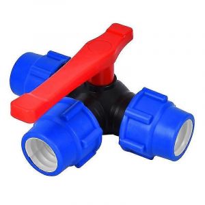 Vanne à bille d'arrêt,40mm Connexion rapide Vanne à bille à trois voies Pvc Pe Tuyau Connecteur en T à interrupteur rapide (taille : 40mm) - Neuf
