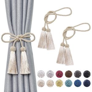 Tianyi-Lot De 2 Embrasses De Rideaux À Double Extrémité En Corde Tressée Faite À La Main De Style Européen Pour Décoration De Fenêtre De Maison Et De Bureau (Beige Foncé) - Neuf